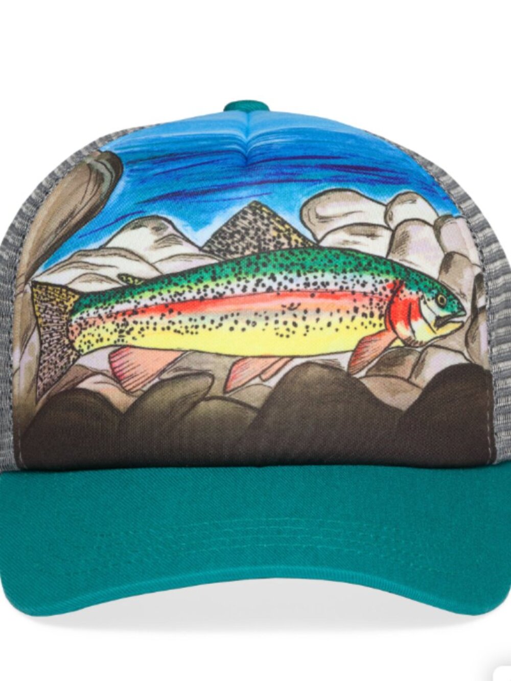 Sunday Afternoons Trucker Hat Snap Back Artist Series Rainbow Bass Kids 3-12 Yrs